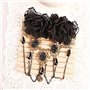 XLKJ Peigne à Cheveux Décoratif, Barrettes Vintage en Dentelle Rétro Gothique Épingle à Cheveux de Printemps pour Accessoires Ch