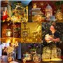 Frasheng Guirlande Lumineuse LED,15 Pack 20 LEDs 2M Guirlande en Cuivre,Guirlandes Lumineuses à Piles,Blanc Chaud Ambiance Lumiè