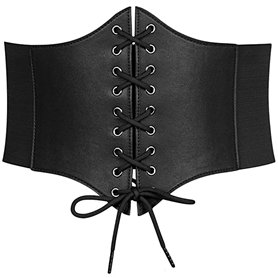 AISOO Corset élastique large pour femme et fille Ceinture pour Femme à Lacets Attachée Vintage en Cuir PU Corset Cadeaux pour Ce