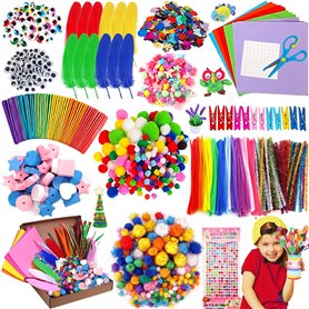 MULEVIP Pipe Cleaners Crafts Kit 1500+ Pcs Bricolage Enfant Pipe Cleaners Crafts Set