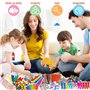 MULEVIP Pipe Cleaners Crafts Kit 1500+ Pcs Bricolage Enfant Pipe Cleaners Crafts Set, Kit Bricolage Enfant, Fournitures Éducativ