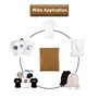 MR.R Kit 7 en 1 avec tapis de transfert en 3 tailles, 3 tampons de transfert pour presse de transfert en 3 tailles, 1 film de tr