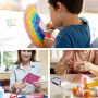 3 Pièces Ciseaux à Boucle Ciseaux à Ouverture Automatique pour Petites Mains et Besoins Spéciaux pour Adulte et Enfants, 3 Coule