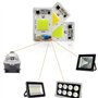 Tesfish 2PCS Puce LED 50W Blanc 6000K 220V COB Chip Aucune Soudure Requise Pilote IC Intelligent Intégré Pour Lumière d'Inondati