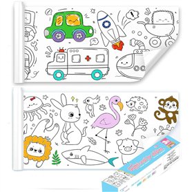JOYVOVO Rouleau Papier Dessin Enfant