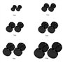 Mirrwin Haltère Piercing Clou D'oreille Jeu de Goujons en Acier Inoxydable 6 Paires de Fausses Boucles D'oreilles Noires 5-10 mm
