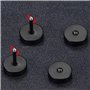 Mirrwin Haltère Piercing Clou D'oreille Jeu de Goujons en Acier Inoxydable 6 Paires de Fausses Boucles D'oreilles Noires 5-10 mm