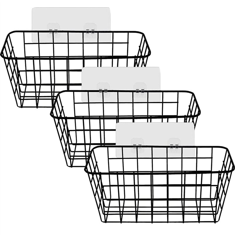 Ouinne Lot de 3 Panier de Rangement Métal