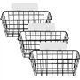 Ouinne Lot de 3 Panier de Rangement Métal