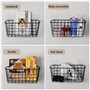 Ouinne Lot de 3 Panier de Rangement Métal, Auto Adhésif Étagère Salle de Bains Douche Serviteur Douche Rangement Organiseur sans