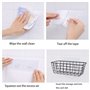 Ouinne Lot de 3 Panier de Rangement Métal, Auto Adhésif Étagère Salle de Bains Douche Serviteur Douche Rangement Organiseur sans