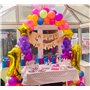PILIN Kit d'arche de ballons Support d'arche de ballons réutilisable Blanc Ajustable pour les mariages, remises de diplômes, ann