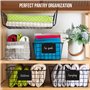 10 Étiquettes à Clipser pour Paniers de Rangement - Petites Étiquettes à Craie pour Paniers - Porte-étiquettes pour Panier - Pla