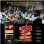 Thermomètre à viande sans fil à 4 sondes pour griller et fumer, étanche, passe au four, thermomètre numérique à lecture instanta
