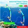 BBWELL Masque Plongée Adulte,Kit de plongée avec Tuba pour Adultes,Masque Tuba Anti-Buée Anti-Fuite Masque Snorkeling Adulte 180
