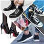 BBWELL Lot de 6 Paires Embauchoirs en Plastique,Forme Chaussure,Embauchoirs Chaussures Avec Ressort Spirale,D'embauchoirs en Pla