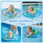 BBWELL Bouee Bebe avec Pare Soleil SPF 50+,Flotteur de Piscine pour Bébé,Bouée Enfant Piscine Bouee,avec Ballon d'équilibre,Prot