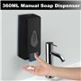 360ml Distributeur de Savon Manuel, Mural Simple tête Distributeur de Savon Liquide, Distributeur de Shampooing, Gel Douche de S