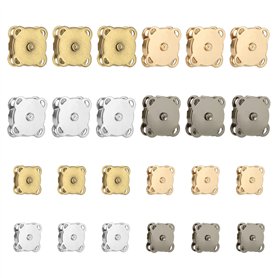 24 Sets Bouton Pression Aimanté 14mm et 18mm Fermoir Magnetique pour Sac 2 Tailles Bouton Aimanté Couture Pression Aimanté coutu