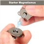 24 Sets Bouton Pression Aimanté 14mm et 18mm Fermoir Magnetique pour Sac 2 Tailles Bouton Aimanté Couture Pression Aimanté coutu