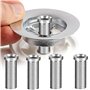 ZIOYA 4 Pièces Vis pour Panier D'évier 35mm Acier Inoxydable Vis Creuse Vis de Bonde pour la Vis Évier Panier Vis Accessoires de