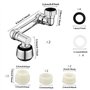 ZIOYA 2 pièces Aérateur de Robinet Rotatif à 1080° Mousseur Robinet Cuisine Extension Filtre Embout Robinet 2 Modes Adaptateur P
