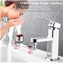 ZIOYA 2 pièces Aérateur de Robinet Rotatif à 1080° Mousseur Robinet Cuisine Extension Filtre Embout Robinet 2 Modes Adaptateur P