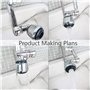 ZIOYA 2 pièces Aérateur de Robinet Rotatif à 1080° Mousseur Robinet Cuisine Extension Filtre Embout Robinet 2 Modes Adaptateur P