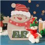 MOROBOR Calendrier de l'Avent de Noël en bois, décoration de table en bois bonhomme de neige avec cube de chiffres pour la maiso
