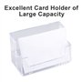 Lot de 2 porte-cartes de visite en acrylique à 2 niveaux pour bureau