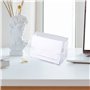 Lot de 2 porte-cartes de visite en acrylique à 2 niveaux pour bureau
