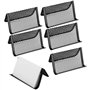 Lot de 6 porte-cartes de visite en maille métallique Porte-cartes de visite portable - Pour bureau