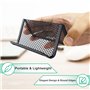 Lot de 6 porte-cartes de visite en maille métallique Porte-cartes de visite portable - Pour bureau, bureau, carte nom, carte de 