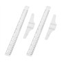 Lot de 2 règles métriques en forme de T double face 30 cm - Règle en T graduée transparente pour encadrement artistique