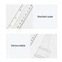 Lot de 2 règles métriques en forme de T double face 30 cm - Règle en T graduée transparente pour encadrement artistique