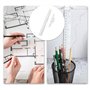 Lot de 2 règles métriques en forme de T double face 30 cm - Règle en T graduée transparente pour encadrement artistique