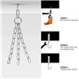 4FT Sac de Boxe Frappe Adulte, 120cm Cuir PU de Haute Qualité, Lourd Equipement d'Entraînement MMA Muay Thai Kickboxing, pour En