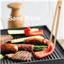 Spatule Raclette en Bois de hêtre 8 pcs Grattoir Spatule Anti-Adhérent pour Poêles à Raclette avec 2 Pince Anti Rayures