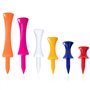 HOLEMZ Tees de Golf Durable Bois de Couleur Tees Incassables Différentes Tailles Long Court Accessoires Portable pour Entraîneme