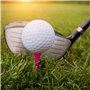 HOLEMZ Tees de Golf Durable Bois de Couleur Tees Incassables Différentes Tailles Long Court Accessoires Portable pour Entraîneme