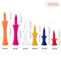 HOLEMZ Tees de Golf Durable Bois de Couleur Tees Incassables Différentes Tailles Long Court Accessoires Portable pour Entraîneme