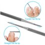 Lime à Ongles Incarnés 3 Pièces Lève-ongles Acier Inoxydable Outil de Correction Double Extrémité Excavateur Instrument pour Man