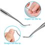 Lime à Ongles Incarnés 3 Pièces Lève-ongles Acier Inoxydable Outil de Correction Double Extrémité Excavateur Instrument pour Man