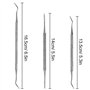 Lime à Ongles Incarnés 3 Pièces Lève-ongles Acier Inoxydable Outil de Correction Double Extrémité Excavateur Instrument pour Man