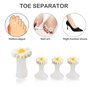Séparateurs D'Orteils en Silicone 18 Pièces Separateur Pedicure Marguerite Fleur Diviseur Entretoises Réutilisable Professionnel
