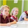 Rapporteur 180°, Rapporteurs d'Angle en Plastique, Géométrie Mathématiques Outil pour Fournitures de Bureau Scolaire Étudiants, 