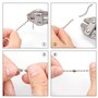 SYEYCW 80 Pièces Remplacement de Connecteur de Chaîne en Acier Inoxydable, Rouleau Romain Vertical de Remplacement de 4,5 mm, po