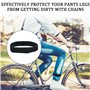 SYEYCW 6 Pièces Noir Bande de Pantalon de Vélo, Ajustable Sangle de Vélo la Cheville, Brassard Securite Serre Pince à Pantalon V