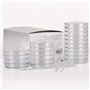 20 pcs Petri Dishes,Lot De Boîtes De Pétri En Plastique Stérile Avec Couvercles Ventilés(90 mmx15 mm),20 pipettes de Transfert e