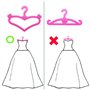 Lot de 20 cintres en plastique rose pour vêtements de poupée Barbie 29,2 cm